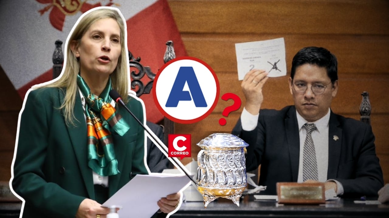 Congreso: Salhuana revela que solo 11 de 14 congresistas de APP votaron por María del Carmen Alva. Composición: Diario Correo.