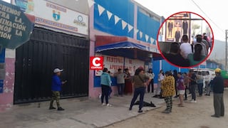Pachacámac: electores protestan por demora en apertura de colegio Santa Rosa de Collanac