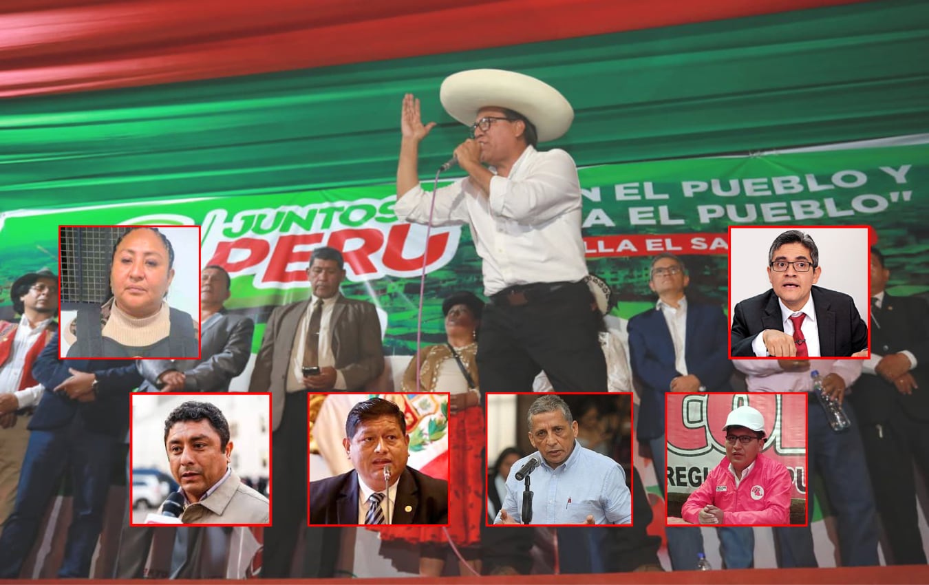Personajes cuestionados detrás de la campaña de Roberto Sánchez. Foto: Composición GEC.