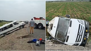 Chincha: 16 turistas heridos tras brutal volcadura de minivan cerca al río Matagente