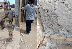 Lambayeque: Denuncian material defectuoso y abusos laborales en obra escolar de Zaña