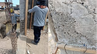 Lambayeque: Denuncian material defectuoso y abusos laborales en obra escolar de Zaña