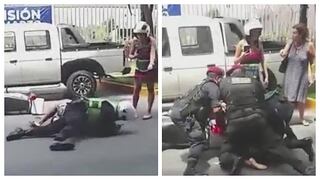 Motociclista insulta y golpea a policía que le pidió sus documentos en Surco (VIDEO) 