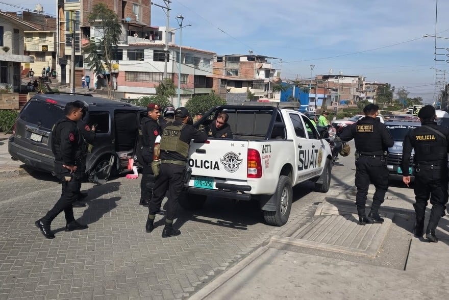 Persecución policial con disparos en Arequipa acaba con un detenido en Miguel Grau de Paucarpata (Foto: Pedro Torres/@photo.gec)