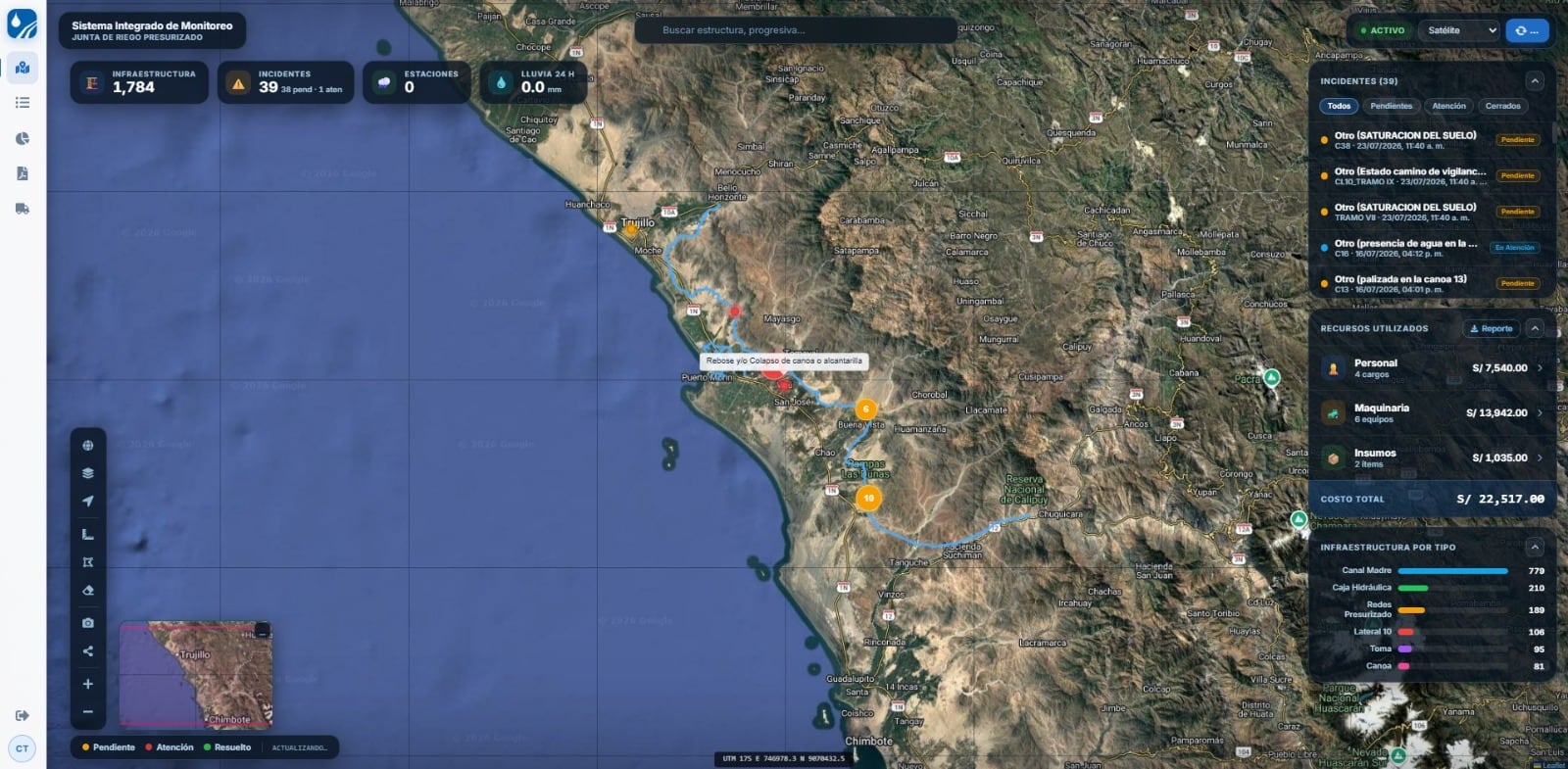 La Libertad: Con aplicativo móvil reforzarán monitoreo de lluvias en quebradas