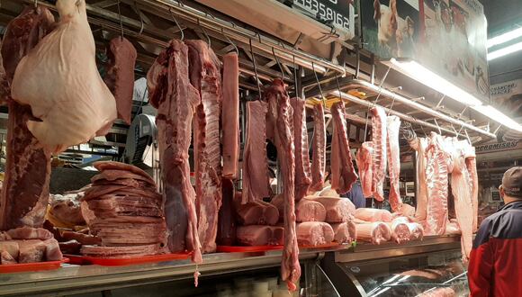 Precios de carnes en el mercado Nueva Esperanza. (Foto: GEC)