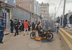 Puno: Capturan a presunto delincuente y prenden fuego a la motocicleta en la que se desplazaba junto a su cómplice