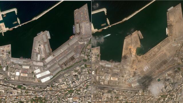 Beirut: Imágenes impactantes captadas por el satélite Perú SAT-1