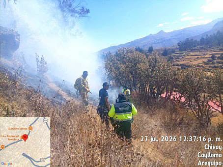 El fuego fue controlado por brigadistas luego de 5 horas (Foto: COER)