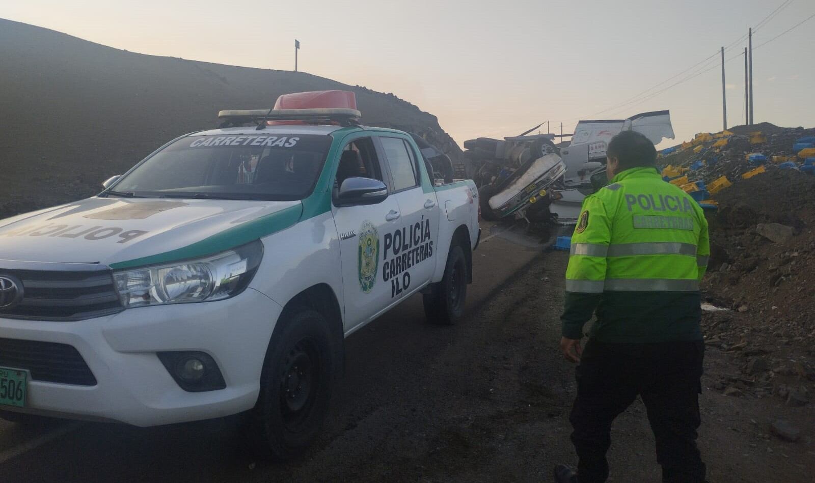 Accidente de tránsito se produjo en la vía Costanera, en la jurisdicción de Ilo. (Foto: Difusión)