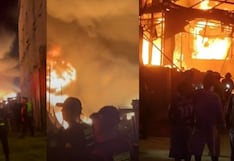 Incendio consumió almacén de reciclaje en Puente Piedra y movilizó ocho unidades de bomberos