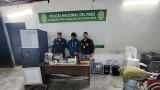 Piura: Detienen a presunto delincuente con enseres hurtados en Colán