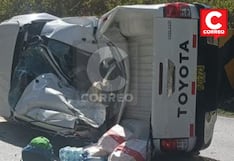 Carretera Central: Roca cae sobre camioneta y mata a dos personas