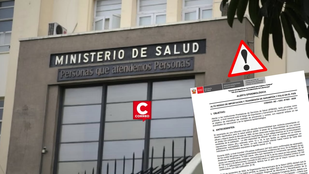 Minsa activa protocolo de vigilancia por amenaza de sarampión y polio en todo el país. Composición: Diario Correo.