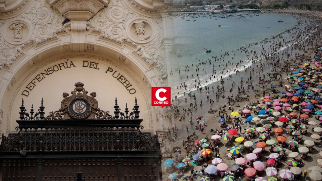 Defensoría del Pueblo exige a Municipalidad de Chorrillos reabrir playa Agua Dulce: “Es un bien público”. Composición: Diario Correo.