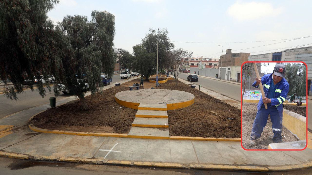 Personal del Servicio de Gestión Ambiental de Trujillo (Segat) iniciaron la recuperación de espacios públicos.