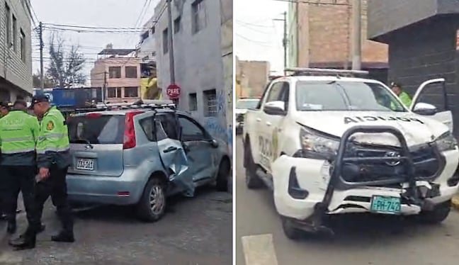 Camioneta de placa EPH-742 estaba destacada en la comisaría Central de Tacna. (Foto: Difusión)