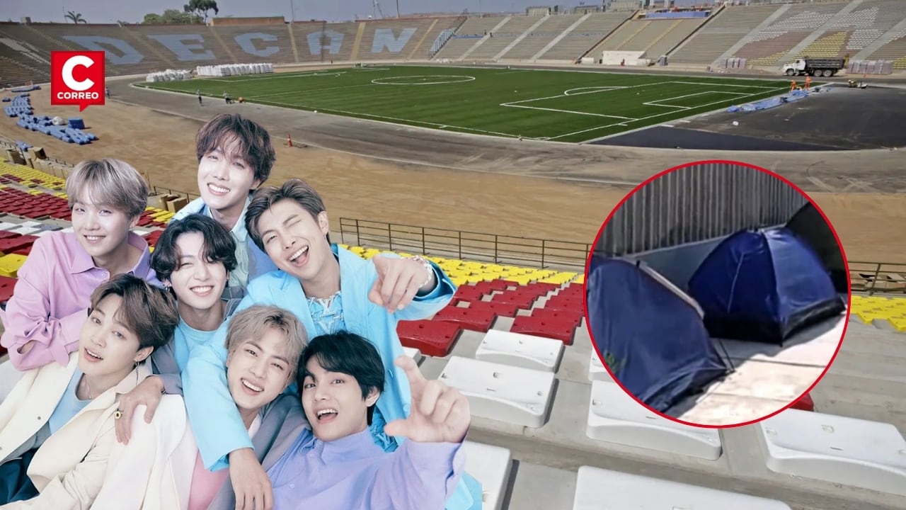 BTS en Lima: decenas de fans acampan afuera de San Marcos para asegurar un lugar cercano al escenario. Composición: Diario Correo.
