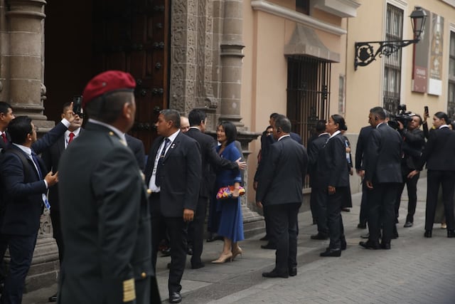 Keiko Fujimori inicia agenda de la Transmisión de Mando en Torre Tagle