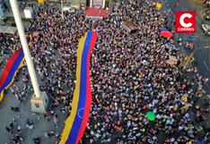 Venezolanos protestan en Lima contra cuestionada reelección de Nicolás Maduro