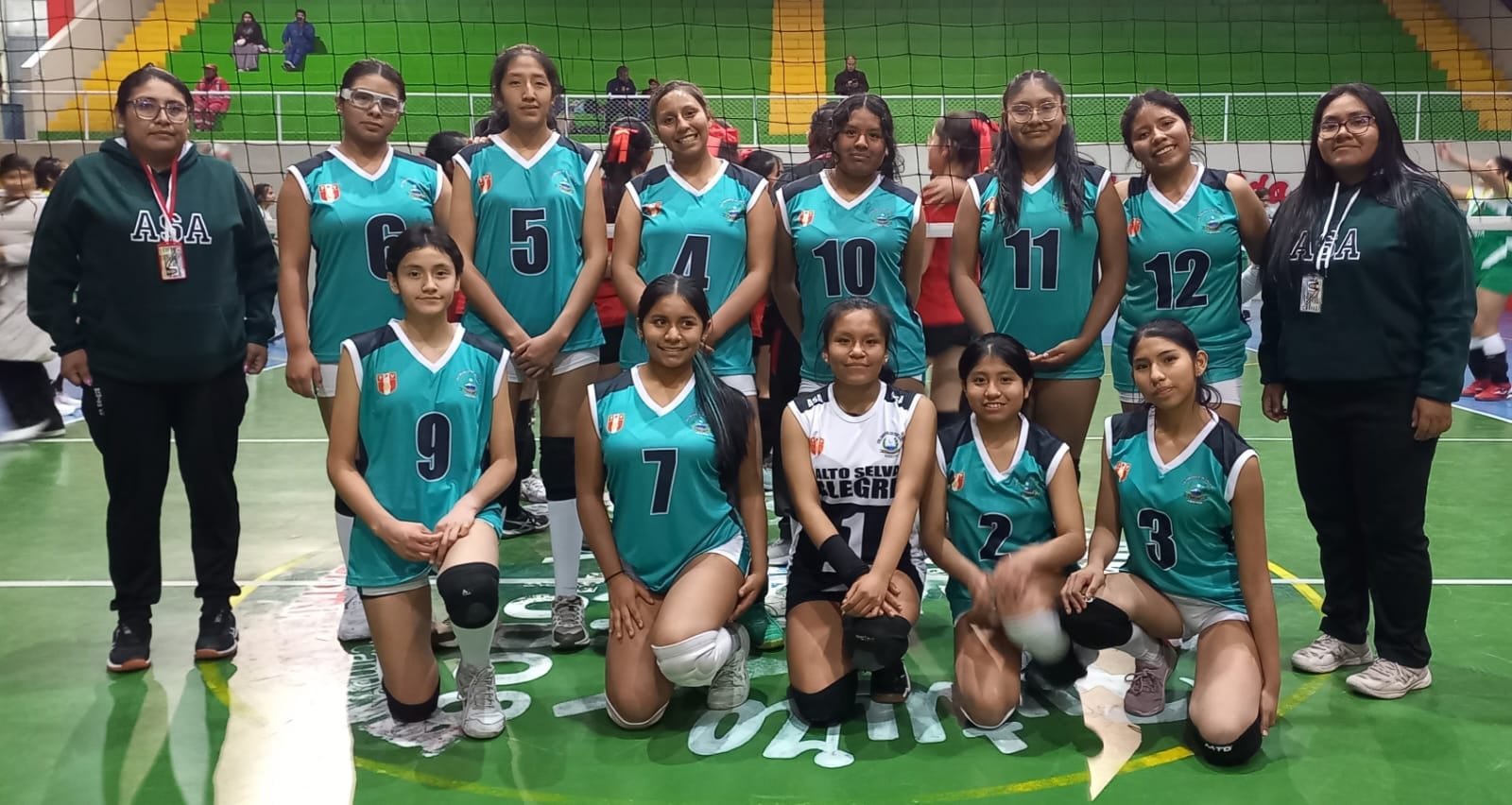 Alto Selva Alegre en torneo de vóley, categoría Infantiles U-15 Damas, en Arequipa. Foto: Liga Provincial de Voleibol de Arequipa.