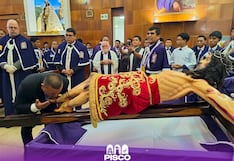 Devoción en Pisco: se realizó la tradicional bajada del Señor de la Agonía en el templo Belén