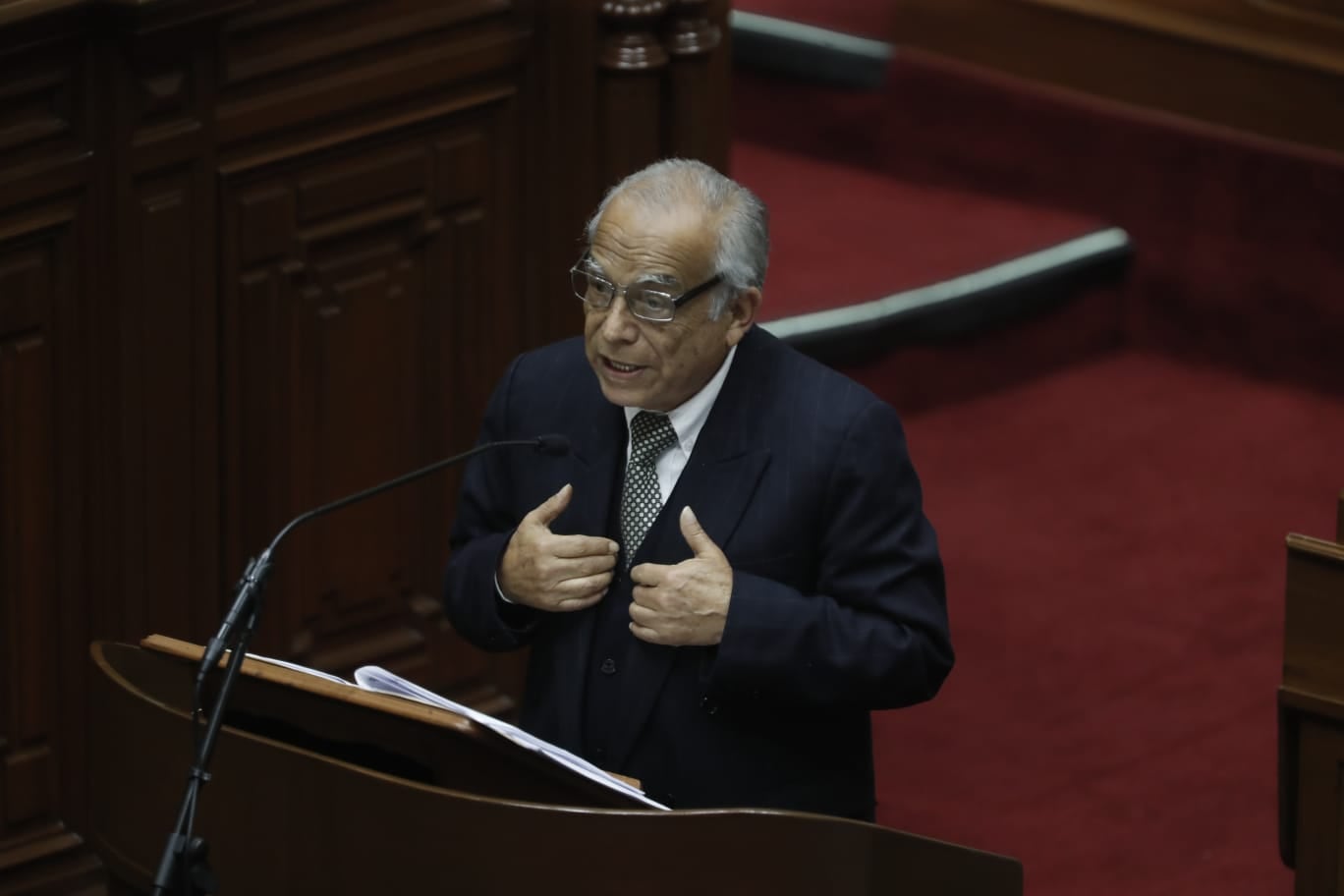Aníbal Torres en el Congreso. (Foto: Hugo Pérez / @photo.gec)