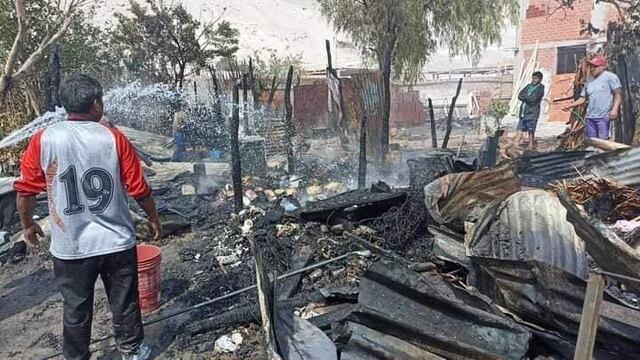 Arequipa: Familia en Uraca, provincia de Castilla, pierde todas sus pertenencias en incendio de su vivienda