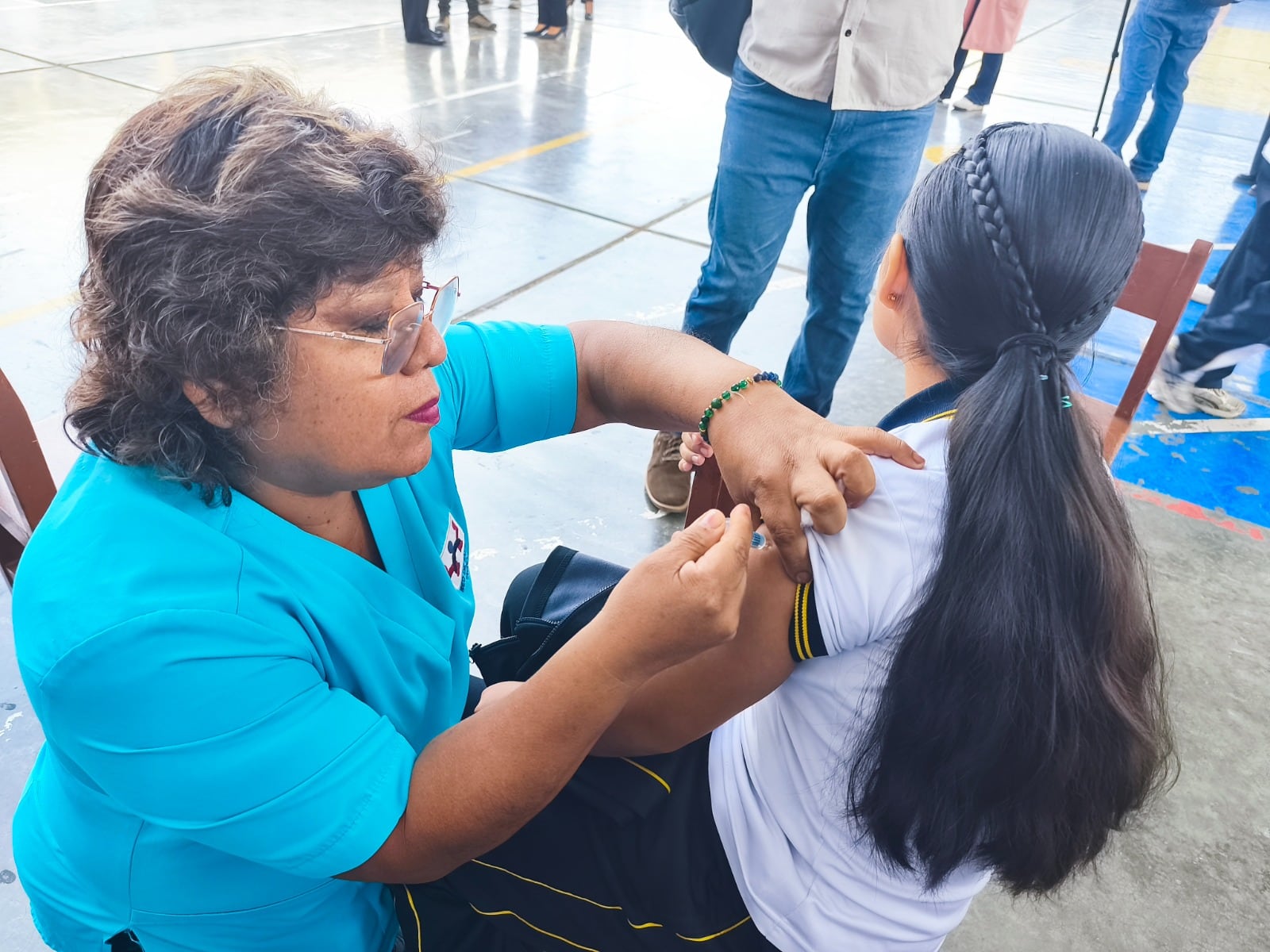 Semana de Vacunación de las Américas se lanzó desde la institución educativa Jorge Chávez. (Foto: Correo)