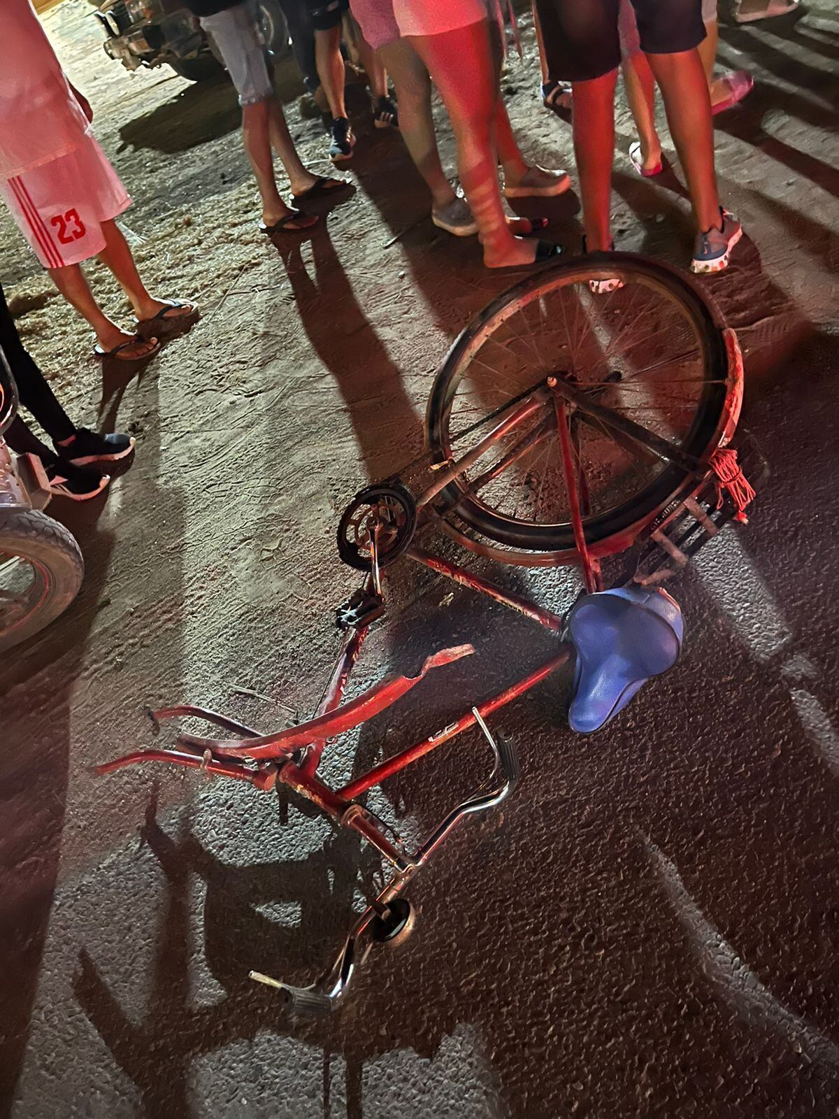 Así quedó la bicicleta.