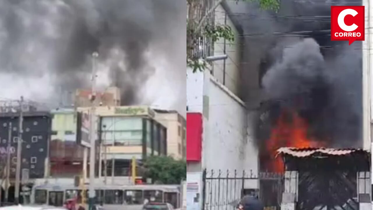 Voraz incendio se registró en local de Lince.