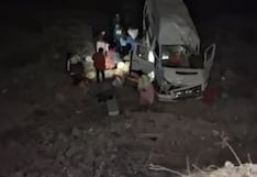 Nueve heridos dejó despiste de miniván en la carretera de Tacna a Tarata