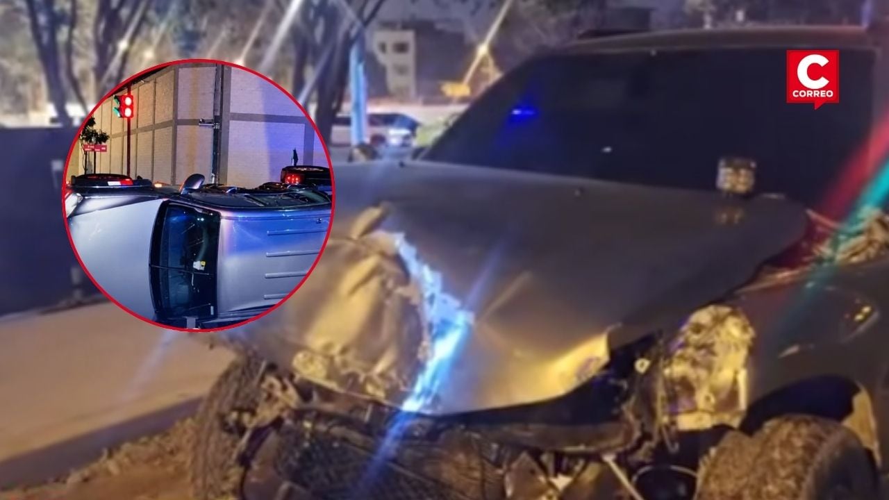 Surco: choque de dos camionetas deja un herido en la Vía Expresa Sur. Composición: Diario Correo.
