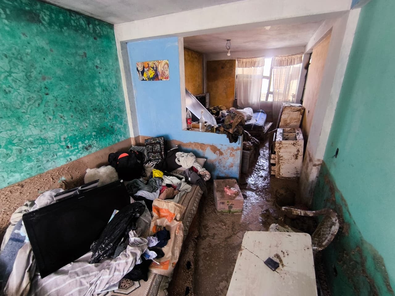 Vivienda inundada en el sector 8 de Apipa, Cerro Colorado, tras lluvias en Arequipa. Foto: GEC.