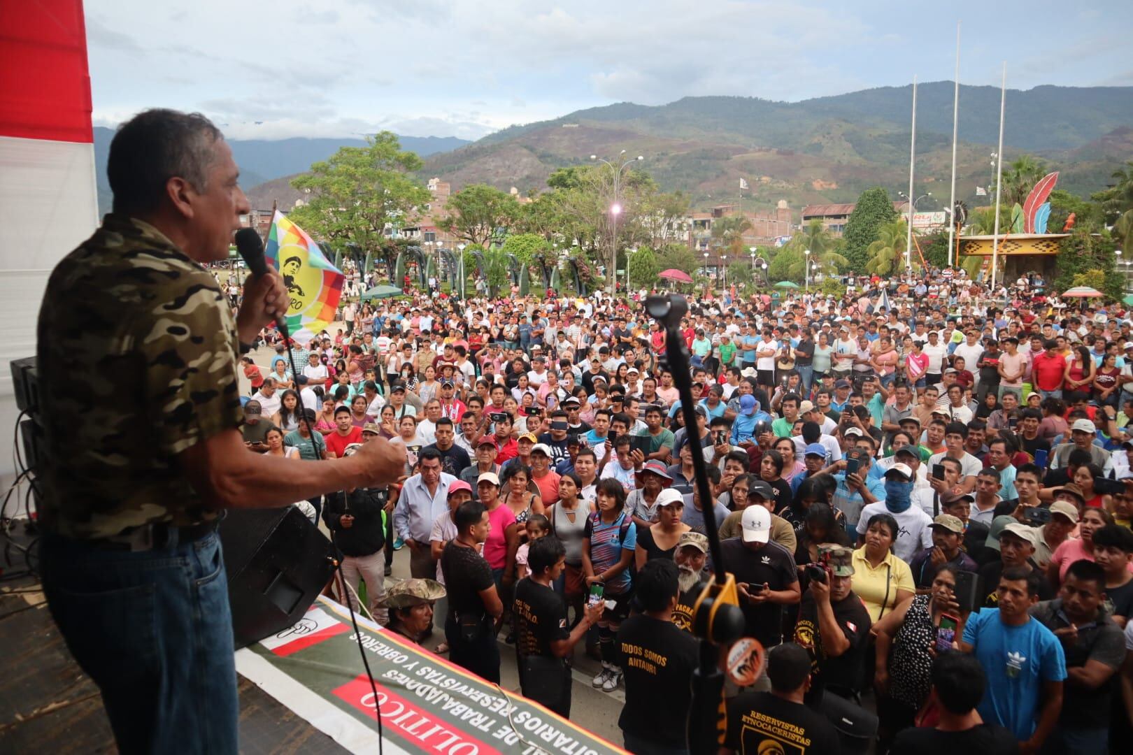 Antauro Humala dirige una actividad del partido desde la región Cusco. (Foto: Facebook Antauro Humala)