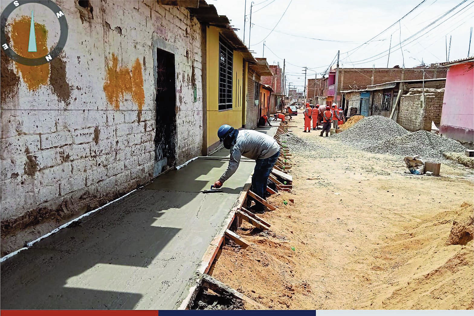 Moradores preocupados por obra vial de Pátapo.