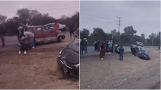 Ica: tres heridos deja brutal choque en la doble vía Guadalupe–Villacurí