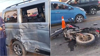 Nasca: brutal choque en la Panamericana Sur deja un motociclista herido en Vista Alegre