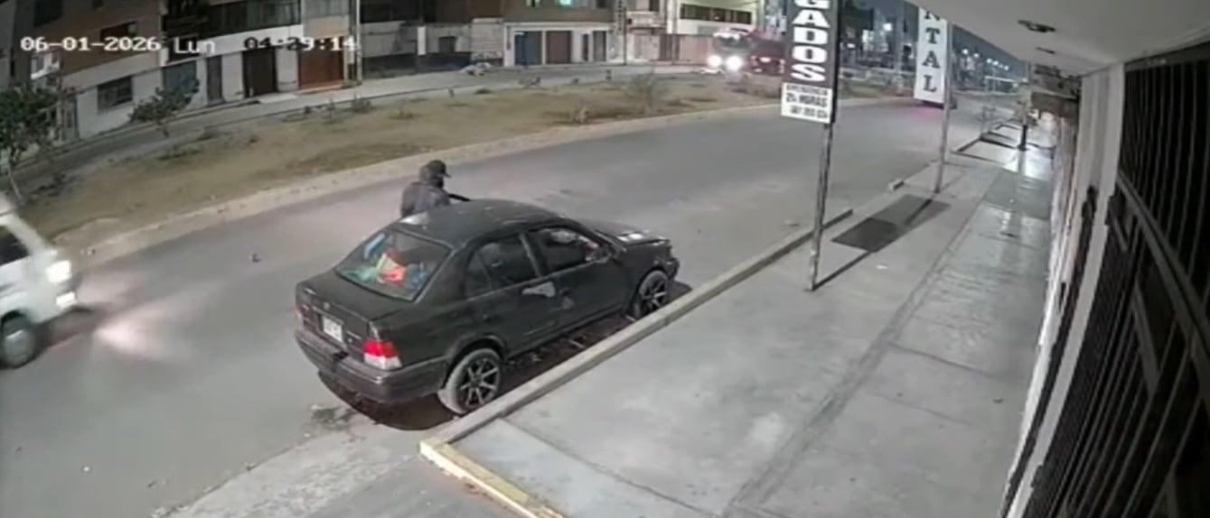Cámaras de seguridad registraron accionar en la avenida Cahuide, en La Esperanza.