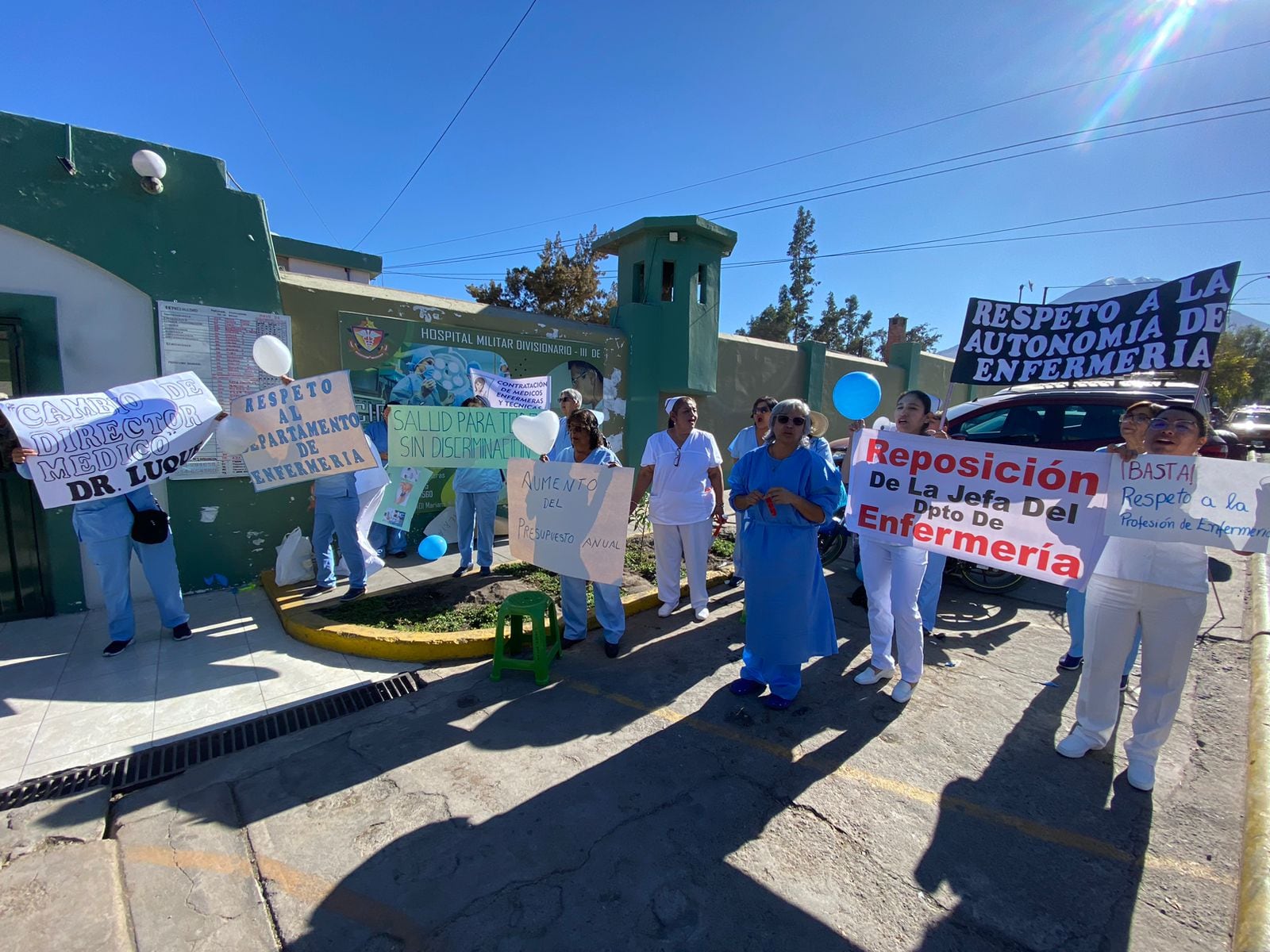Enfermeras con varios reclamos en el hospital Militar Divisionario de Arequipa. (Foto: GEC)