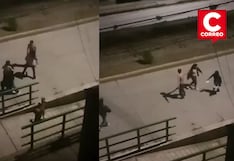 Huancayo: Jóvenes semidesnudos protagonizan violenta pelea en plena vía pública
