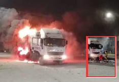 Trujillo: Incendio de un camión causa alarma entre los vecinos de La Esperanza