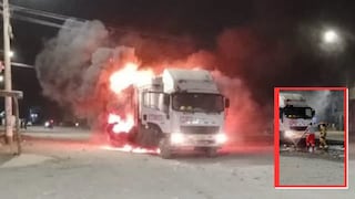 Trujillo: Incendio de un camión causa alarma entre los vecinos de La Esperanza