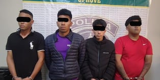 Policía atrapó a cuatro presuntos integrantes de banda de asaltantes que interceptó a conductor y se llevó vehículo con canastas navideñas.