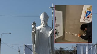 Se desprenden letras de la escultura del Papa León XIV en Chiclayo