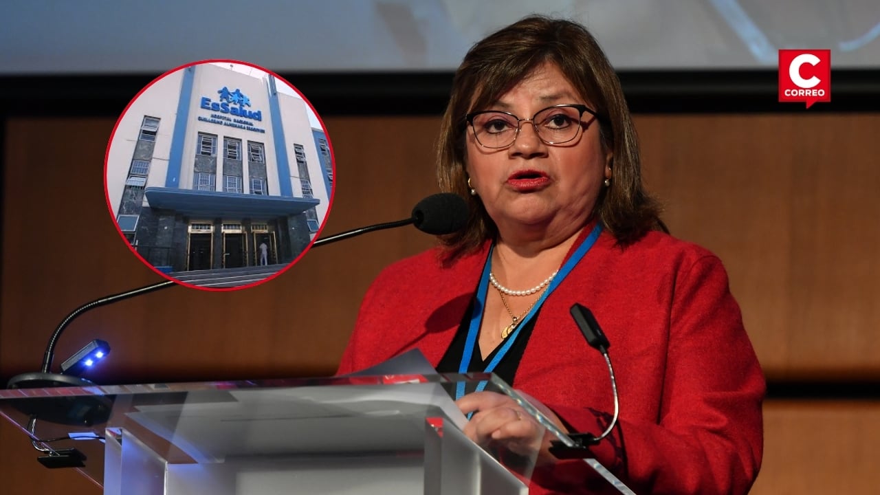 Zulema Tomas anuncia reorganización de EsSalud para reducir burocracia y mejorar atención a pacientes. Composición: Diario Correo.