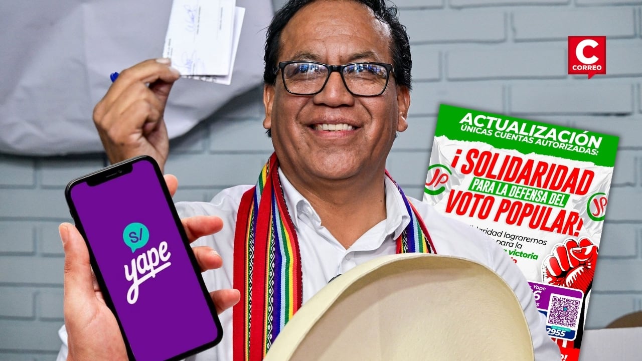 Roberto Sánchez niega que más de S/700 mil recaudados por Yape sean aportes de campaña. Composición: Diario Correo.