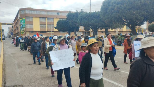 Pobladores de Juliaca acatan paro de 48 horas contra la inseguridad ciudadana