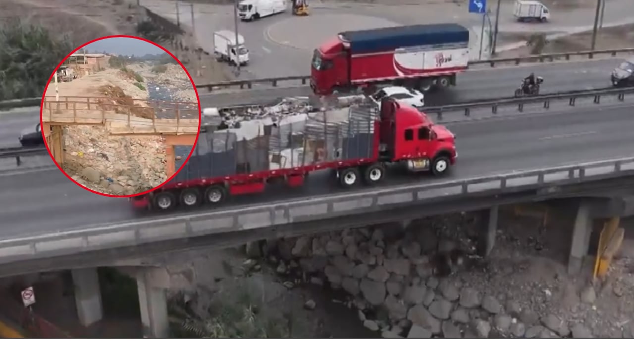 Entre las estructuras afectadas figuran los puentes Chillón, Los Ángeles, Ricardo Palma y Santa Clara. (Foto: Captura Cuarto Poder)