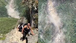 Turistas captan en vídeo derrumbe en Machu Picchu (VIDEO)